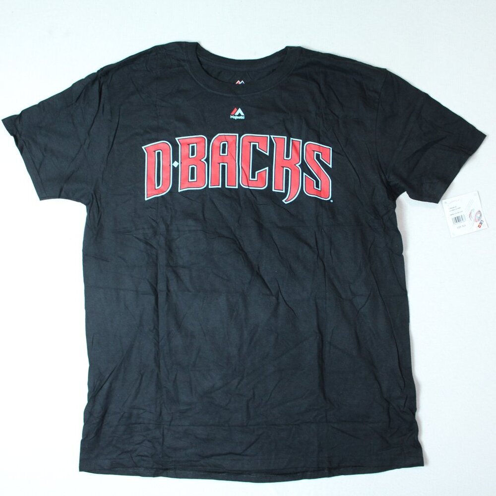 Majestic Arizona Diamond Backs Black D-Backs Hirano Short Sleeve Tee Size XL